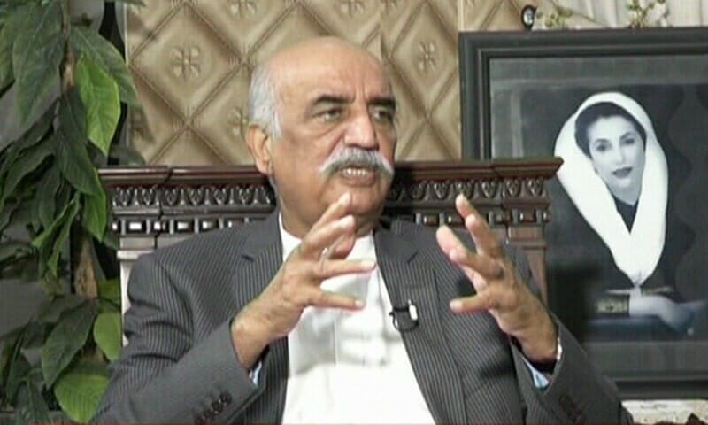 Khurshid Shah questions Nawaz Sharif's candidacy for prime ministership