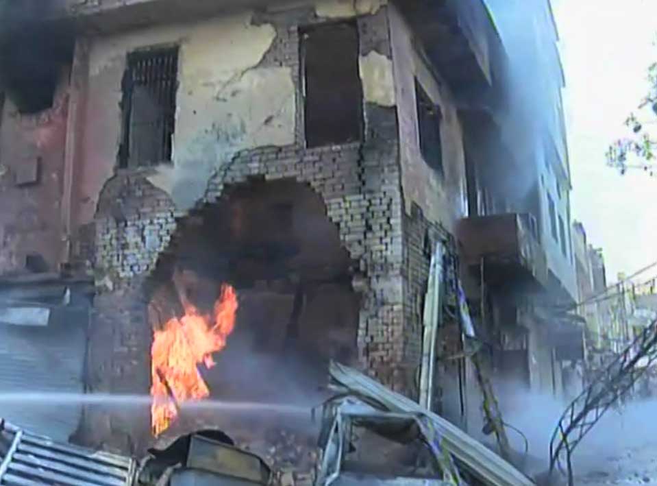 LPG cylinder depot fire rocks Neighborhood in Rawalpindi