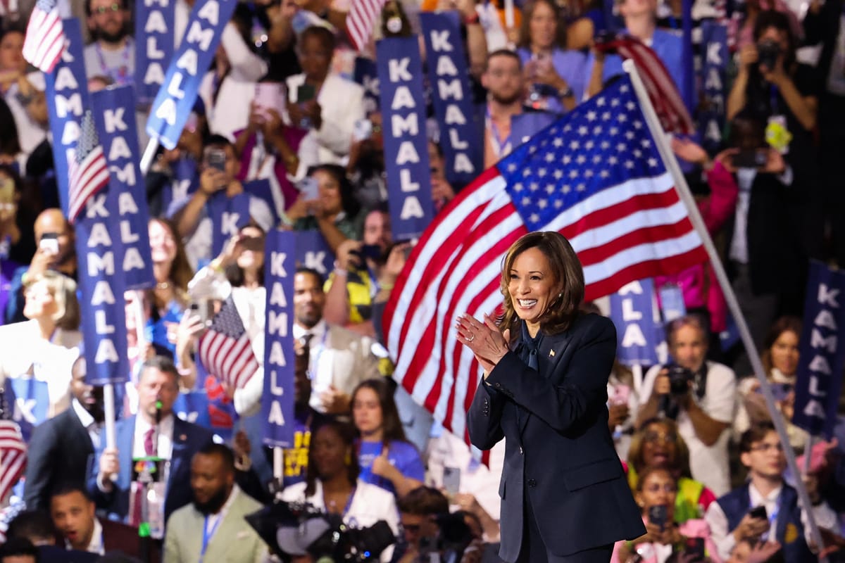 Kamala Harris caps convention with call to end Gaza war, fight tyranny