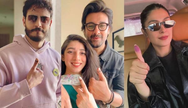 Pakistani celebrities cast votes, urge fans to follow suit in general Elections 2024