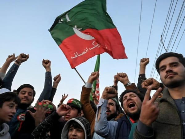 PTI activists protest outside Adiala Jail