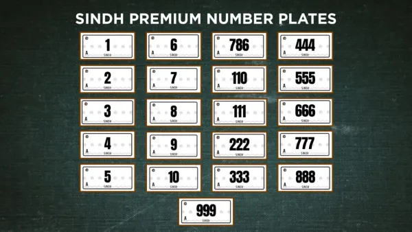 Sindh Govt Launches Pakistan's First Online Auction for Premium Number Plates