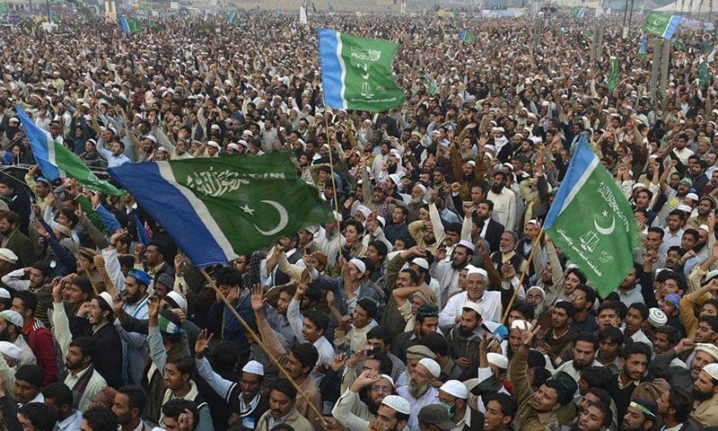 جماعت اسلامی کا دھرنا تیرہویں روز بھی جاری