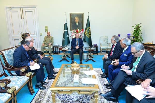 ایران کے سفیر رضا امیری مقدم کی وزیر اعظم شہباز شریف سے ملاقات